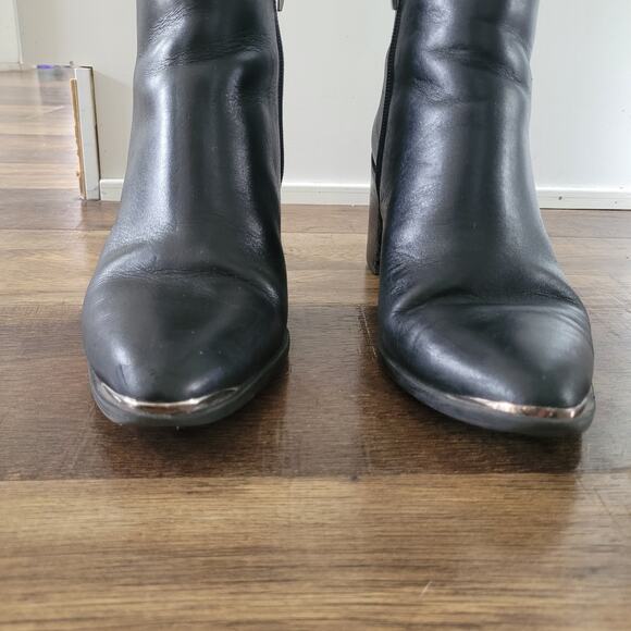 Franco Sarto Bette Women's Black Chelsea Boots Size 9.5M Ankle Booties Chic - Picture 16 of 16